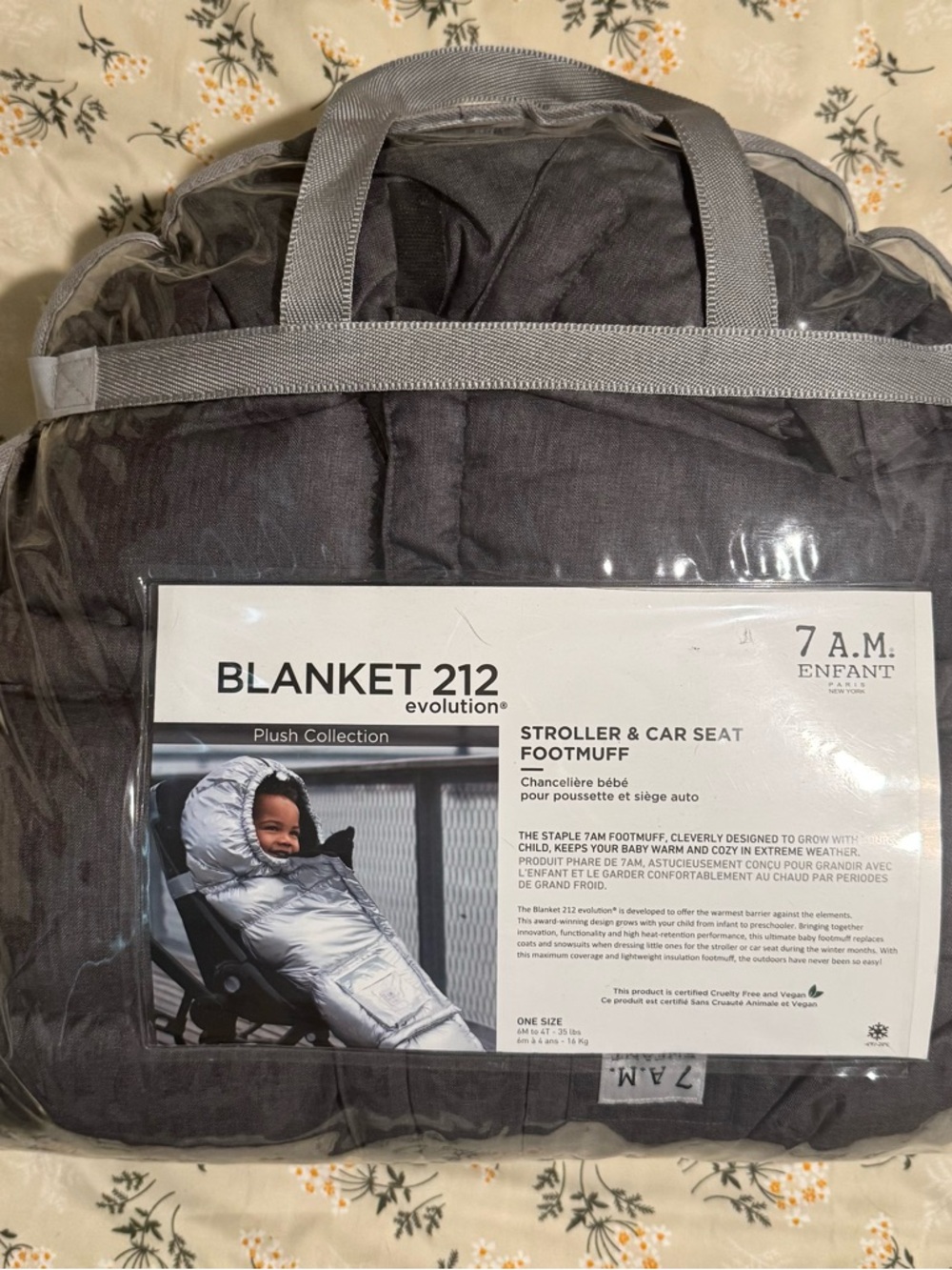 Blanket 212 Plush Footmuff Stroller & Car Seat Footmuff - Gray